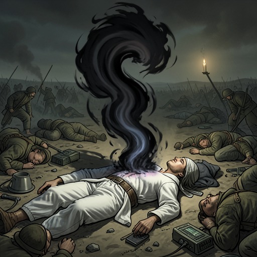 The Cycle of Death from "Bound by Darkness". Paladin death and return is reinterpreted from military advantage into a source of grief, medical urgency, and threatened humanity.