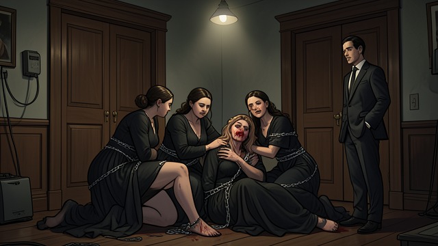 The Trafficked Girls from "I’m Very Happy After Marrying the CEO Husband According to the Agreement". Collective Vulnerability The captured women share stories of men who disguised exploitation as romance or family protection.
