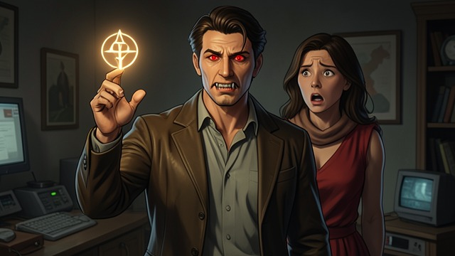 The Vampire Disclosure from "Box Set: Samsons Sterbliche Geliebte & Samson's Lovely Mortal (Deutsch·Englisch) (Scanguards Vampire) (German Edition)". A Secret Breaks Open The Revelation Samson’s fangs and red eyes become visible when he mistakes Amaury’s help for an attack.