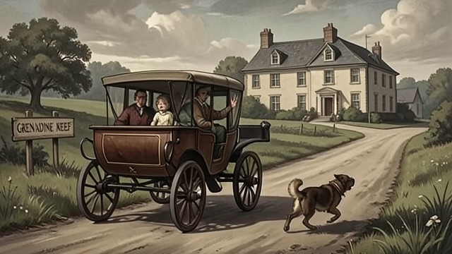 Moving to Grenadine Reef from "Just Deserts". A Country Household Practical Settlement The Gardiners accept Elizabeth’s invitation to live at Grenadine Reef.