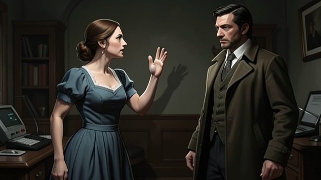 Elizabeth’s Warning from "Just Deserts". The Unanswered Challenge Demand for Action Elizabeth asks whom Darcy has informed and what protection he has provided.