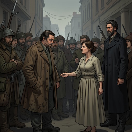 The Wickham Threat from "Just Deserts". This flow traces George Wickham’s predation, exposure, and violent end through the conflicting responses of Darcy and Elizabeth.
