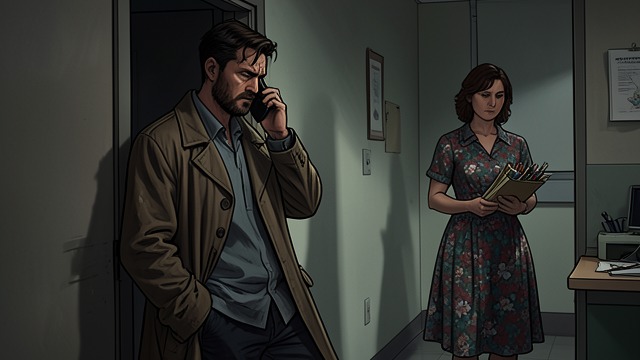 The Threatening Call from "The light house: A love story". The Threatening Call Intrusion Duncan Cartwright reaches Connie Dixon through the nursing home and threatens to burn her old paintings.