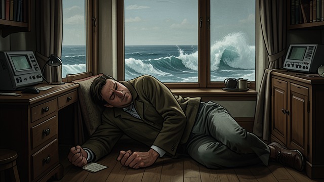 The Sudden Darkness from "The light house: A love story". The Sudden Darkness Shock Blake McGrath wakes completely blind despite expecting the decline. Rage He attacks the house and flees toward the sea.