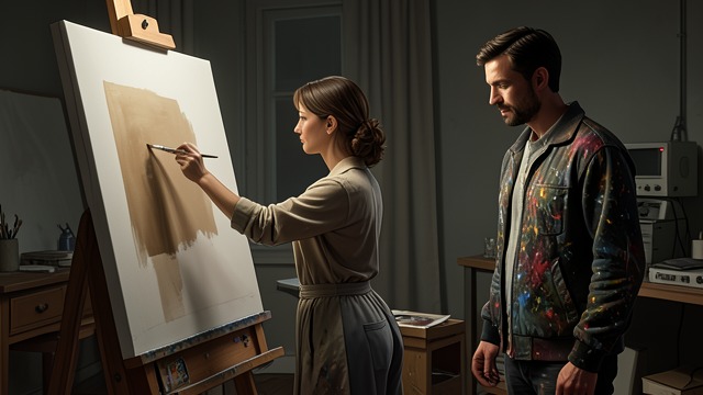 The Prepared Canvas from "The light house: A love story". The Prepared Canvas Instruction Blake McGrath explains five coats of primer and an orange underpainting.