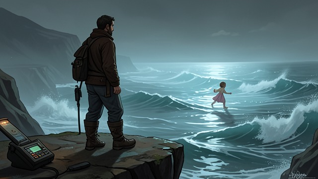 The Painted Substitute from "The light house: A love story". The Painted Substitute Memory Blake McGrath places an imagined adult Chloe within seascapes.
