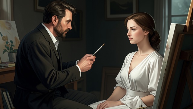 The Last Portrait from "The light house: A love story". The Last Portrait Purpose Blake McGrath paints Connie Dixon as a final attempt to make something perfect before blindness.
