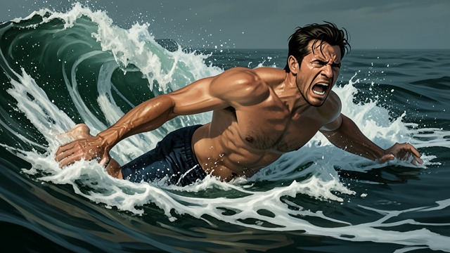 The Near Drowning from "The light house: A love story". The Near Drowning Despair Blake McGrath enters the sea after rejecting Connie Dixon’s attempt to reach him.