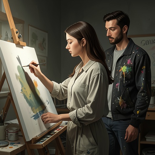The Art Lesson from "The light house: A love story". This flow traces Connie Dixon’s renewed apprenticeship as Blake McGrath teaches her to move from instinctive painting toward disciplined observation.