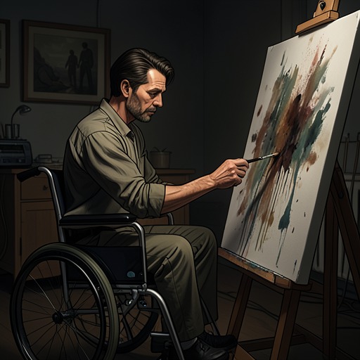 The Blindness Conflict from "The light house: A love story". This flow traces Blake McGrath’s physical deterioration from feared diagnosis to a transformed artistic vocation.
