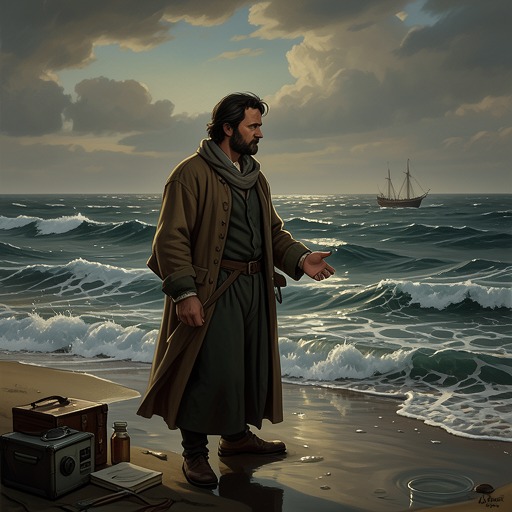 The Ocean’s Double Meaning from "The light house: A love story". This flow traces the ocean as Blake McGrath’s creative source, site of catastrophe, and eventual medium of release.