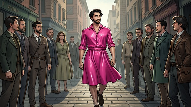 Feminine Presentation from "The Beki CEO Got Me Pregnant". Clothing as Self-Expression Yohan drives a pink car, wears dresses, applies tint, and fills his wardrobe with glitter and pink clothing.