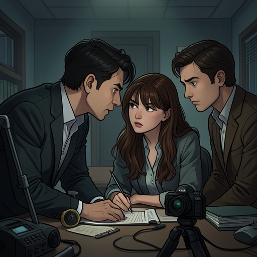 Rumor and Public Image from "The Beki CEO Got Me Pregnant". This flow traces how gossip operates inside the office and later expands into public media speculation about Yohan's marriage.
