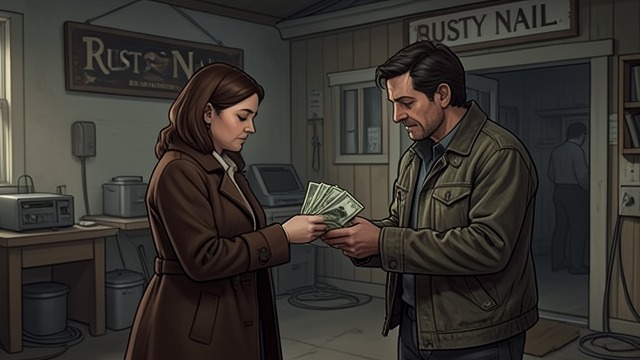 The Reinvestment from "The Ballad of the Last Dragon". Wealth Returned as Gratitude A Share for Kingsley Sylvaine Abelan gives Kingsley money to expand the Rusty Nail and settle its suppliers.