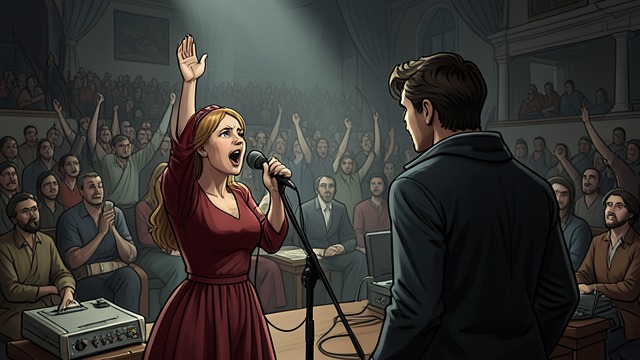 The Song After Rejection from "The Ballad of the Last Dragon". Performing Through Hurt A Hostile Listener Jaromir refuses to look at Sylvaine Abelan while she sings.