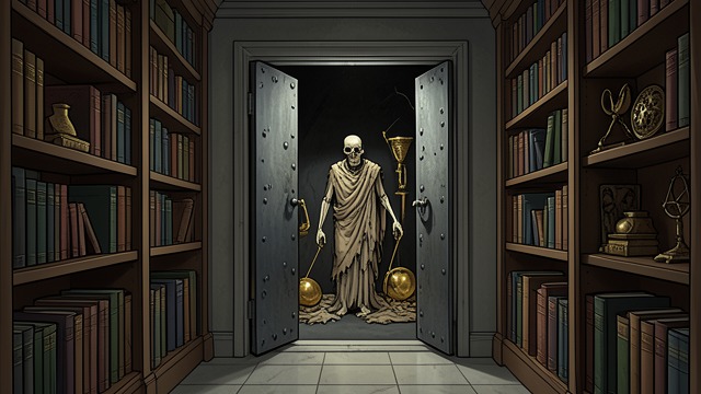 The Hidden Chamber from "The Ballad of the Last Dragon". Treasure Behind the Archive The Secret Room A lever opens a hidden chamber behind bookshelves.