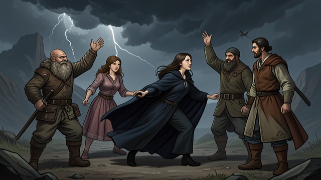 The Protective Circle from "The Ballad of the Last Dragon". Community Against Hatred A Threat Repeated A patron assaults Sylvaine Abelan because she is an Elf.