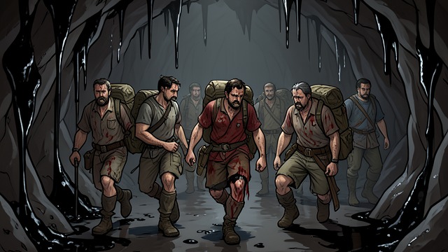 The Open Cave from "The Ballad of the Last Dragon". A Costly Passage Victory With Wounds The company survives, but Neith limps and everyone is covered in black blood.