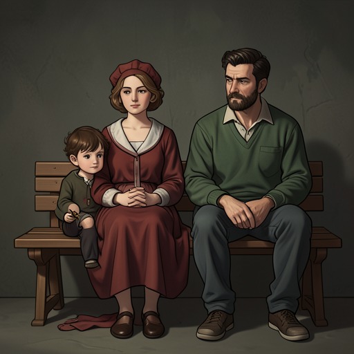 The Rusty Nail Family from "The Ballad of the Last Dragon". This flow traces the quiet care of Kingsley and Brigitta and Sylvaine Abelan’s eventual transformation from dependent guest into benefactor.