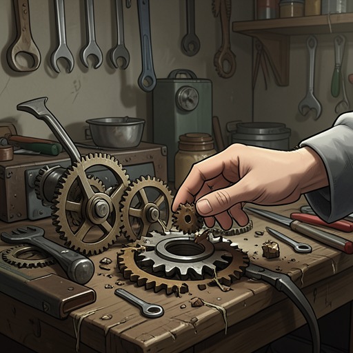 The False Dragon’s Machinery from "The Ballad of the Last Dragon". This flow traces the technological and narrative construction of The Dragon’s legend from hidden mechanisms to its deliberate destruction.