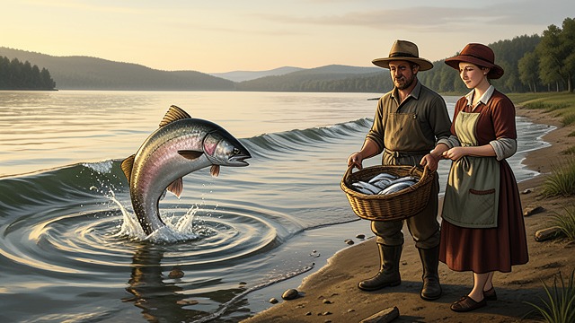 The Fish Supper from "Soul Guardian: A Hellishly Cozy Fantasy". Abundance After Conflict A Miraculous Catch Michael doubles the trout in the lake after Bael-Sharoth requests a minor miracle.