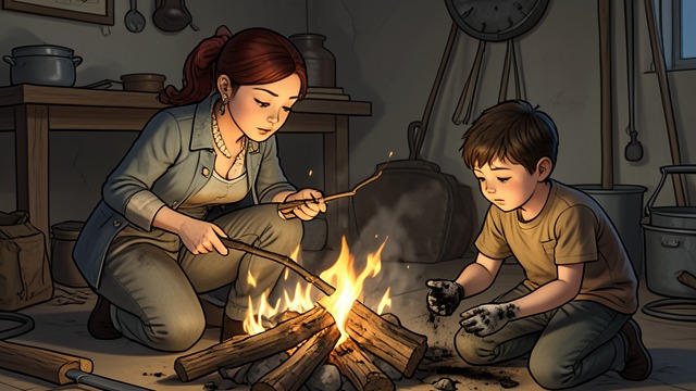Maharet Flameheart’s Care from "Soul Guardian: A Hellishly Cozy Fantasy". Fire as Nurture Domestic Skill Maharet Flameheart teaches Bael-Sharoth how to build a fire, cook, garden, and create routines for Six.