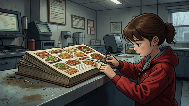 The Traveling Grimoire from "Soul Guardian: A Hellishly Cozy Fantasy". The Om-Nom-Nomicon Arrives A Dangerous Book Six acquires the Om-Nom-Nomicon at a truck stop, where it enters the mortal world through a weak spot in reality.