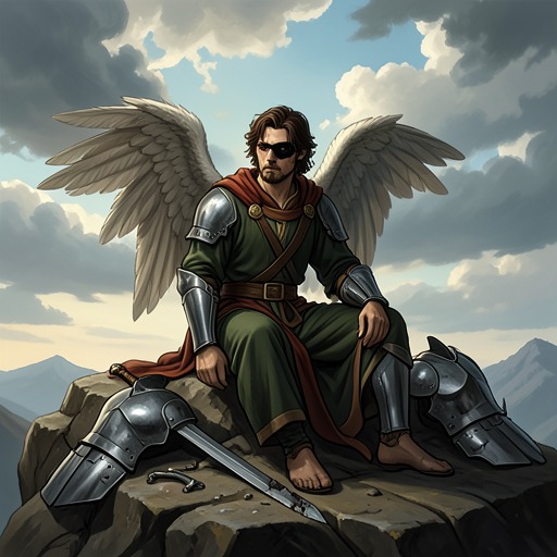 Gabriel’s Fall from "Soul Guardian: A Hellishly Cozy Fantasy". This flow traces Gabriel’s descent from Heaven’s commander to an isolated fallen enemy.
