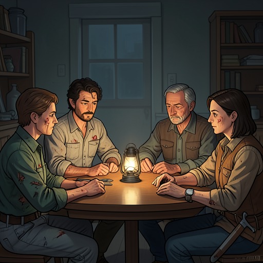 The Household of Outsiders from "Soul Guardian: A Hellishly Cozy Fantasy". This flow follows characters who survive by refusing the roles assigned to their species or institutions.
