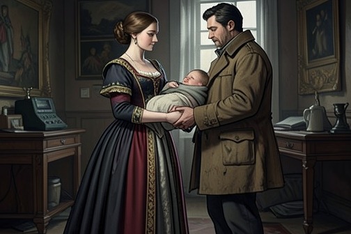 Victoria与Dylan建立家庭 from "SCOTTISH ROMANCE: My Sinful Surrender to a Highlander Werewolf (Scottish Werewolf Pregnancy Romance) (Historical Medieval Shape Shifter Paranormal Science Fiction Short Stories)". Victoria and Dylan’s establishment of a family is the decisive transformation of their relationship from a socially and culturally risky marriage into a…