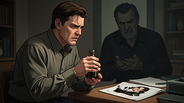 The Bottle’s Voice from "The Whisper Man". The Bottle’s Voice Ritualized Temptation Pete Willis keeps vodka and a photograph of Sally together as a private ritual.