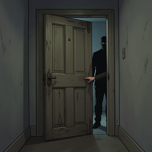 The Door as a Boundary from "The Whisper Man". This flow traces how doors change from ordinary household objects into symbols of consent, intrusion, fear, and agency.