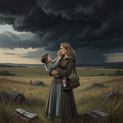 Grief and Continuance from "A Werewolf Thing: A Rejected Mate Werewolf Romance". This flow traces how the characters transform repeated bereavement into memory, protection, and future family.