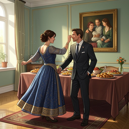 Aparna’s Family and Cultural Belonging from "CEO's Unexpected Love: A sweet office romance with a guaranteed HEA". This flow traces how Aparna Mahadevan’s family, faith, food, and dance shape the conditions under which romance can become marriage.