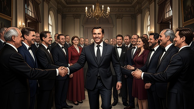 The Social Theater from "My Hot Secret: Geheimes Baby mit dem CEO Milliardär - Enemies to Lovers (German Edition)". Networking as Camouflage Public Performance Guests trade introductions, compliments, and business opportunities.