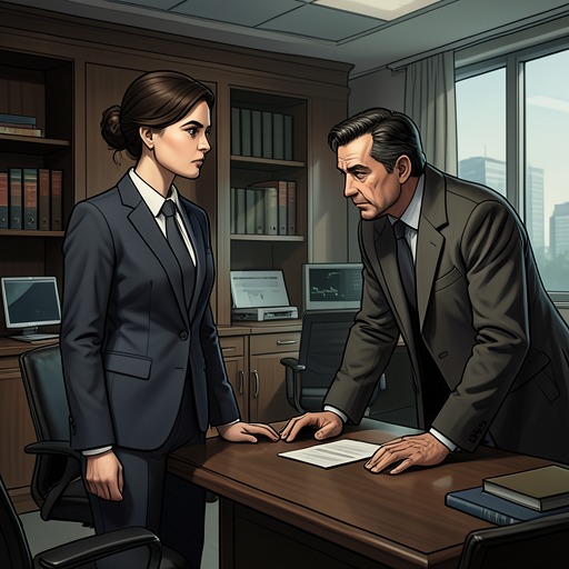 Ava versus Trevor from "My Hot Secret: Geheimes Baby mit dem CEO Milliardär - Enemies to Lovers (German Edition)". The workplace rivalry traces Ava’s progression from being judged and obstructed to exposing Trevor and replacing the failed leadership structure.