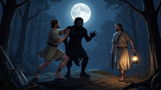 Jacob’s Night Struggle from "Don't Leave God Alone: How to Get God's Attention, Remain in His Presence, and Even Change His Mind to Make a Difference in Your World". Jacob’s Night Struggle Jacob wrestles through the night and refuses to release the divine figure until blessing is granted.