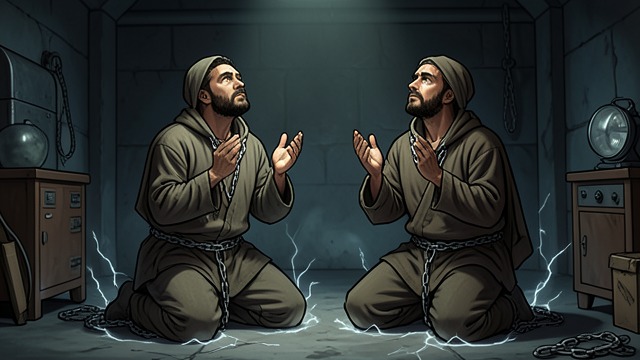 Worship at Midnight from "Don't Leave God Alone: How to Get God's Attention, Remain in His Presence, and Even Change His Mind to Make a Difference in Your World". Worship at Midnight Paul and Silas refuse to let physical imprisonment dictate their spiritual posture.