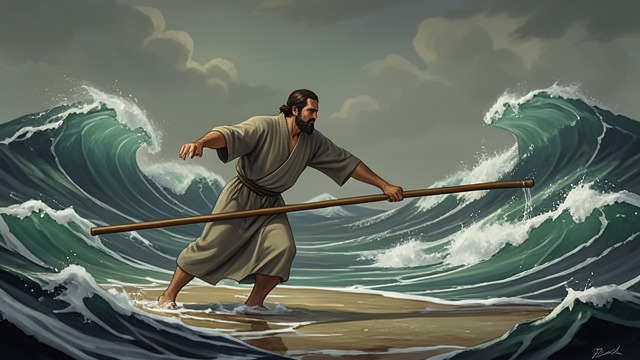 Moses Raises the Rod from "Don't Leave God Alone: How to Get God's Attention, Remain in His Presence, and Even Change His Mind to Make a Difference in Your World". Moses Raises the Rod Moses acts on divine instruction by stretching out the rod over the Red Sea.