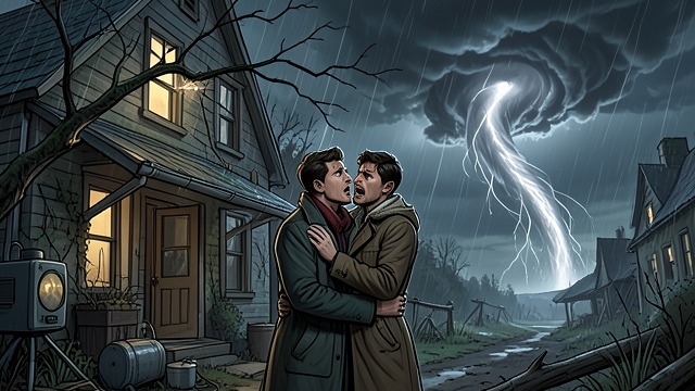The Hesitant Storm Response from "Don't Leave God Alone: How to Get God's Attention, Remain in His Presence, and Even Change His Mind to Make a Difference in Your World". The Hesitant Storm Response Hank and Brenda speak to a tornado but retreat quickly when a branch strikes their house.
