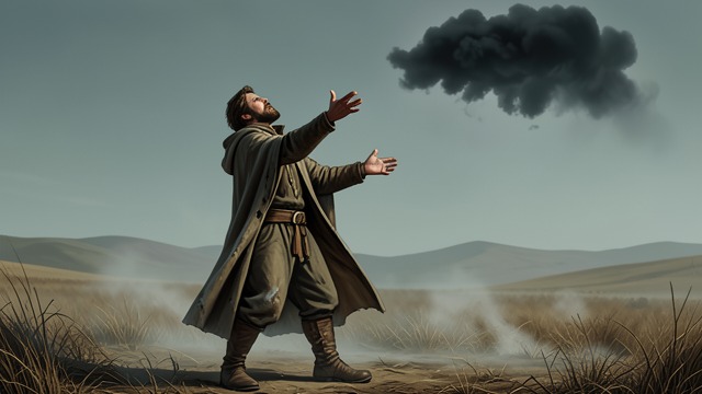 The Delayed Rain from "Don't Leave God Alone: How to Get God's Attention, Remain in His Presence, and Even Change His Mind to Make a Difference in Your World". The Delayed Rain Elijah prays repeatedly before the cloud appears, with six reports offering no visible change.