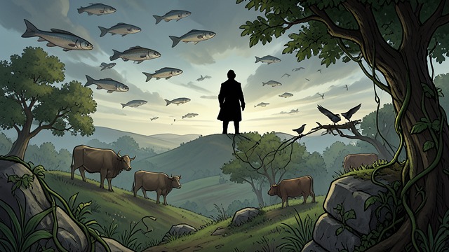 Four Realms from "Don't Leave God Alone: How to Get God's Attention, Remain in His Presence, and Even Change His Mind to Make a Difference in Your World". Four Realms The fish, birds, cattle and earth, and creeping things become symbolic realms of spiritual and practical influence.