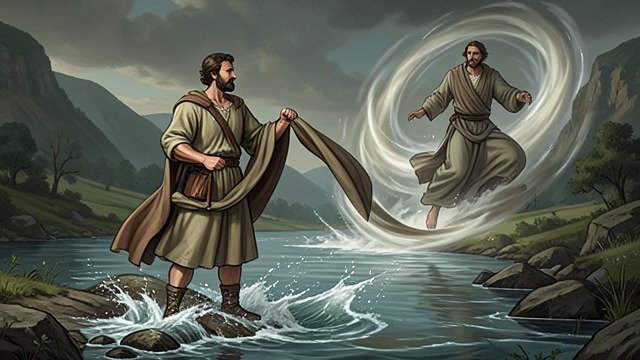 The Jordan Crossing from "Don't Leave God Alone: How to Get God's Attention, Remain in His Presence, and Even Change His Mind to Make a Difference in Your World". The Jordan Crossing Elijah is taken away in a whirlwind, leaving his mantle behind for Elisha.