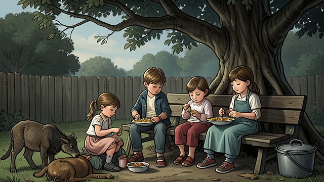 The Family Circle from "The Girl he Never Noticed". The Family Circle Liz, Scout, and Archie begin sharing play, animals, meals, and outdoor routines. Their closeness develops before any adult promise is secure.