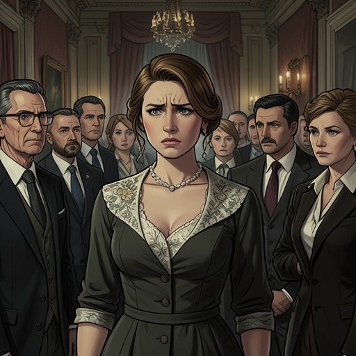 The Social Gaze from "The Girl he Never Noticed". This flow follows Liz’s anxiety about being judged as Cameron’s partner and as a single mother within wealthy social circles.