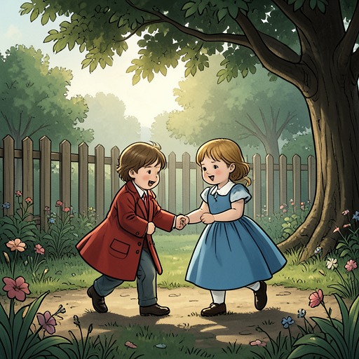 The Children’s Shared World from "The Girl he Never Noticed". This flow traces how Scout and Archie move from unequal strangers to affectionate companions within Yewarra’s protected environment.