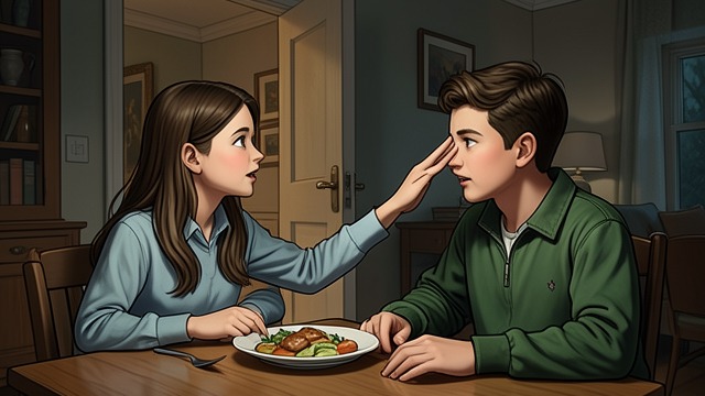 Protective Excuse from "I'm the Werewolf in my Class". Protective Excuse Social Intervention Alex tells Mia that Sebastian Wolfe cannot meet because of family dinner.