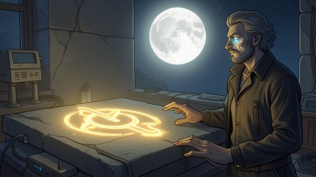 Cryptic Key from "I'm the Werewolf in my Class". Cryptic Key Prophetic Language The “When moon and sun align” prophecy links the relic to moonlight and Dual Nature.