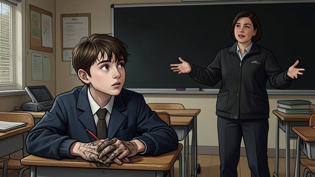 Algebra Disruption from "I'm the Werewolf in my Class". Algebra Disruption Ordinary Lesson Mr. Hoffman asks about quadratic equations while Sebastian Wolfe hears and smells the classroom with impossible clarity.
