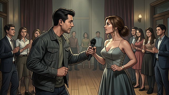 A Song and a Question from "Lost and Found". A Song and a Question The surprise unfolds Ransom asks the DJ to play a chosen song, takes the microphone, and crosses the dance floor toward Bethany.